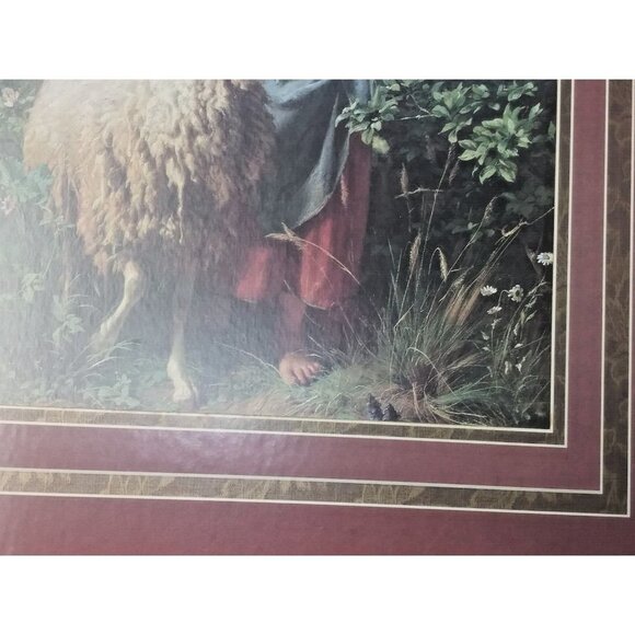 The Shepherdess by Johann Baptist Hofner Lithograph Print cardboard frame 28x22" - Picture 6 of 10